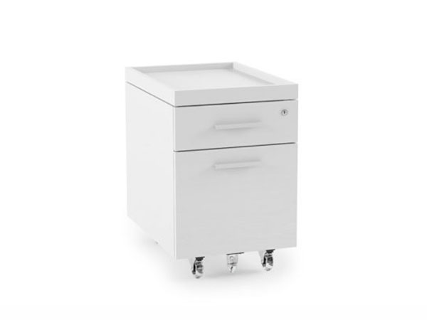 centro office 6407 BDI mobile file pedestal white 1